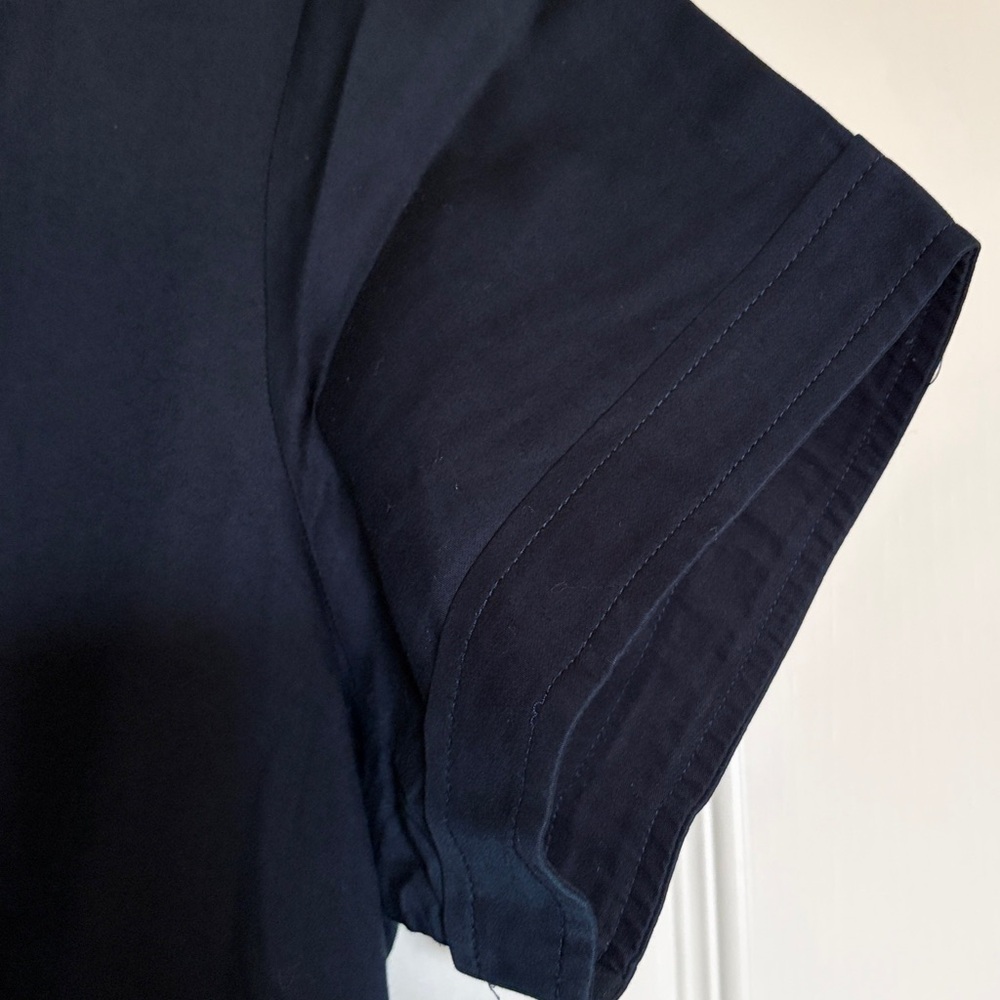Talbots Navy Midi Dress fit and flare skirt sz 14 - Picture 3 of 9